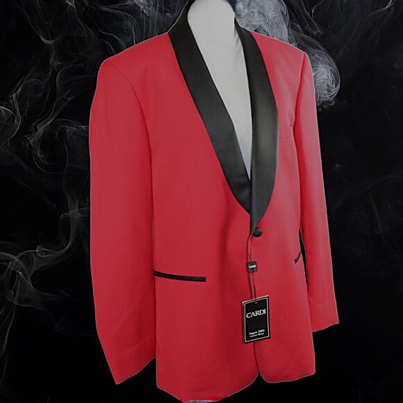 Cardi Super 150 Luxury Blend Bradford Red Tuxedo Jacket, Size 42 (R) (NWT) - Picture 6 of 11